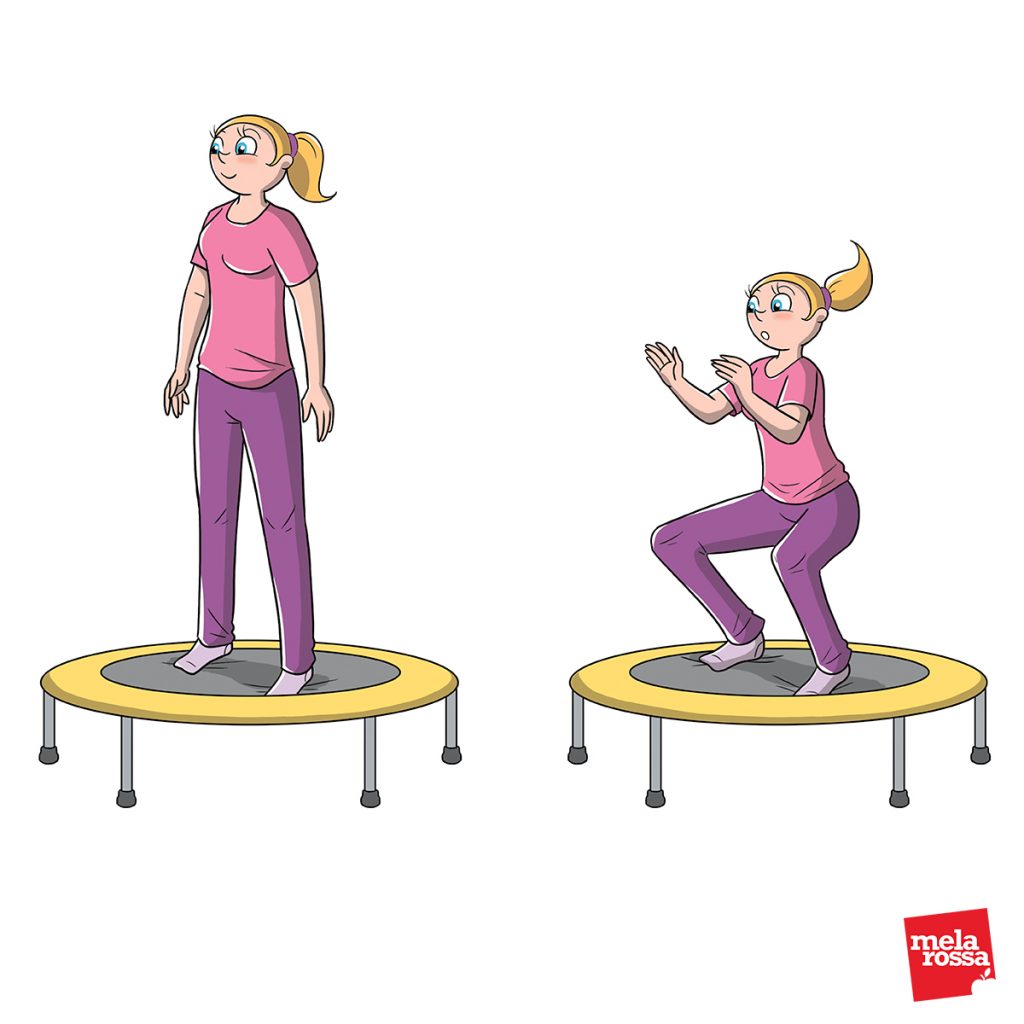 rebounding: esercizio col trampolino