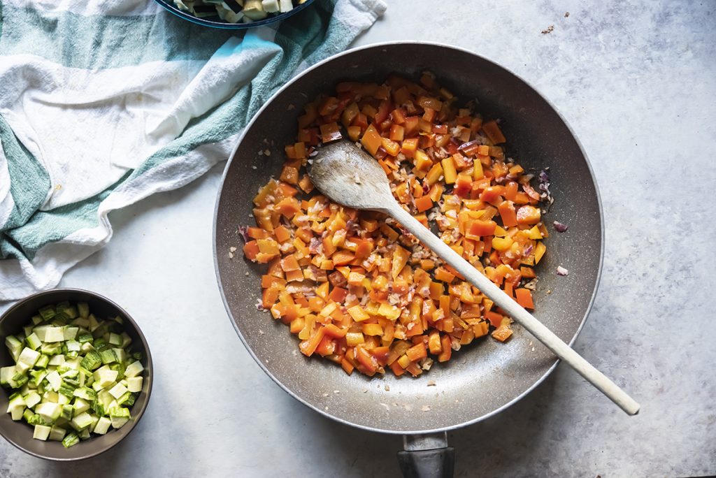 insalata di farro peperoni