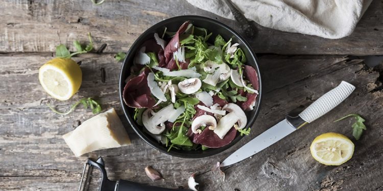 insalata di funghi e bresaola