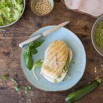 panino con pesto di zucchine fesa di tacchino arrosto lattughino