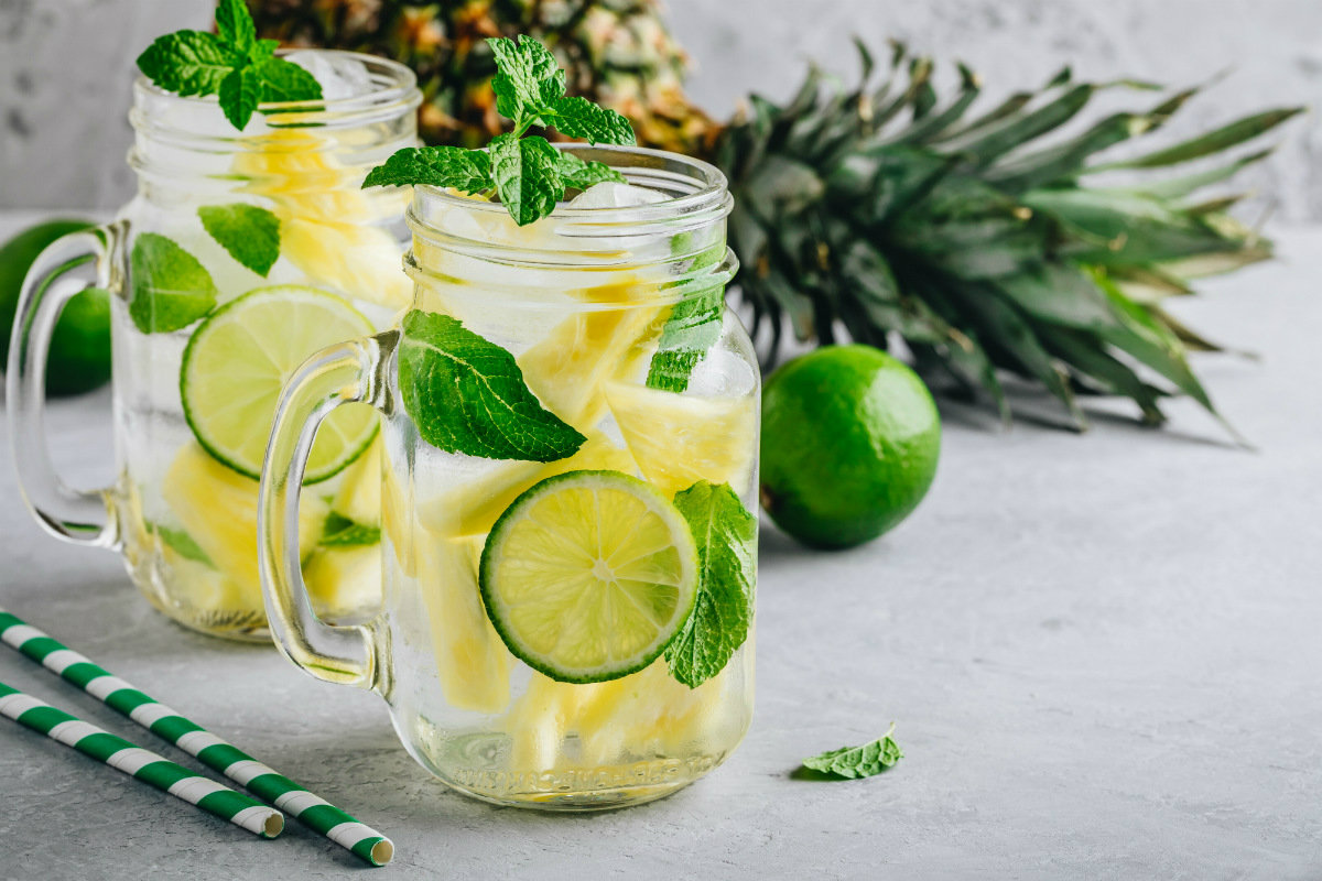 ricette detox, acqua detox ananas