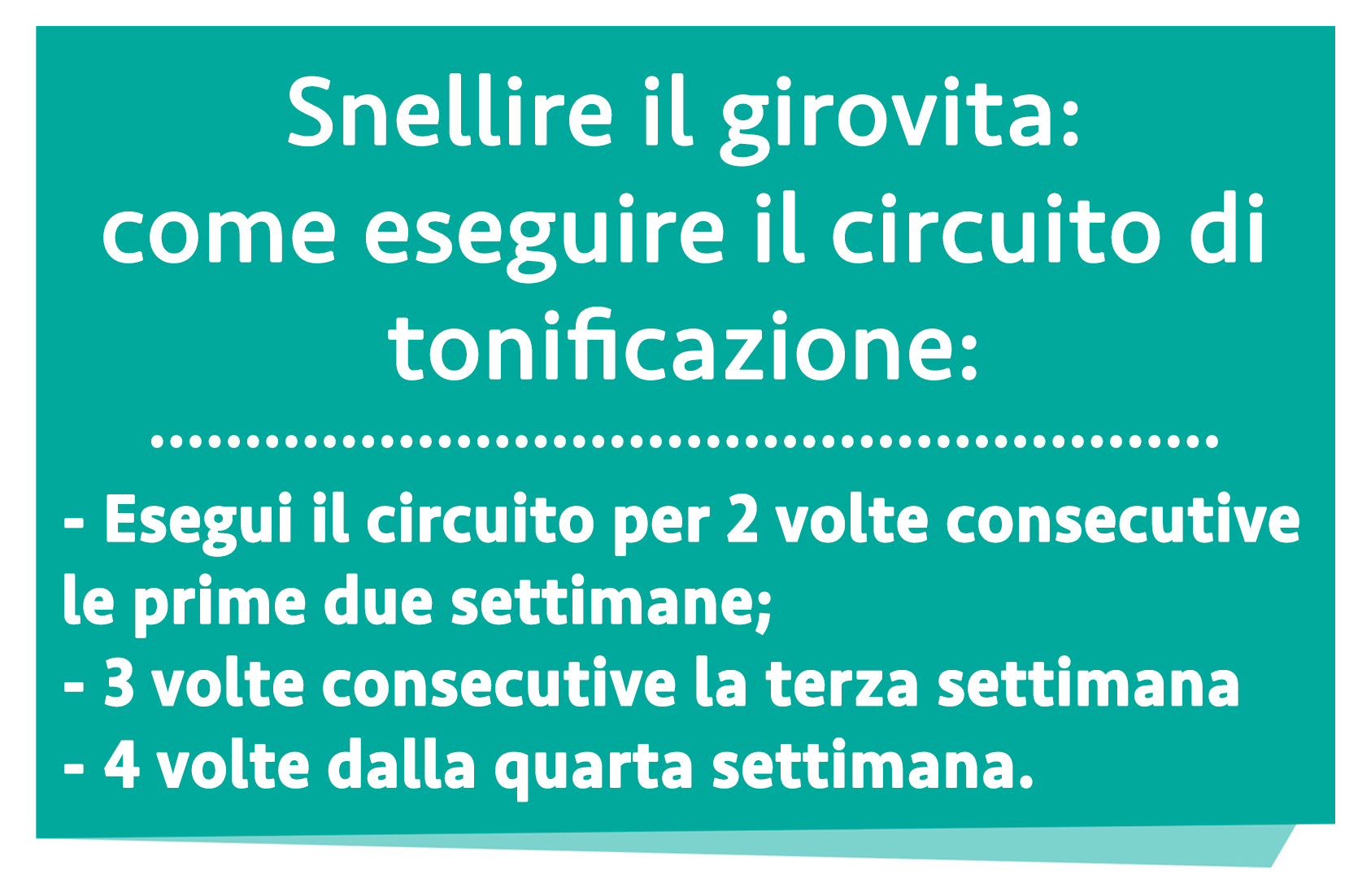 snellire il girovita col circuito di tonificazione