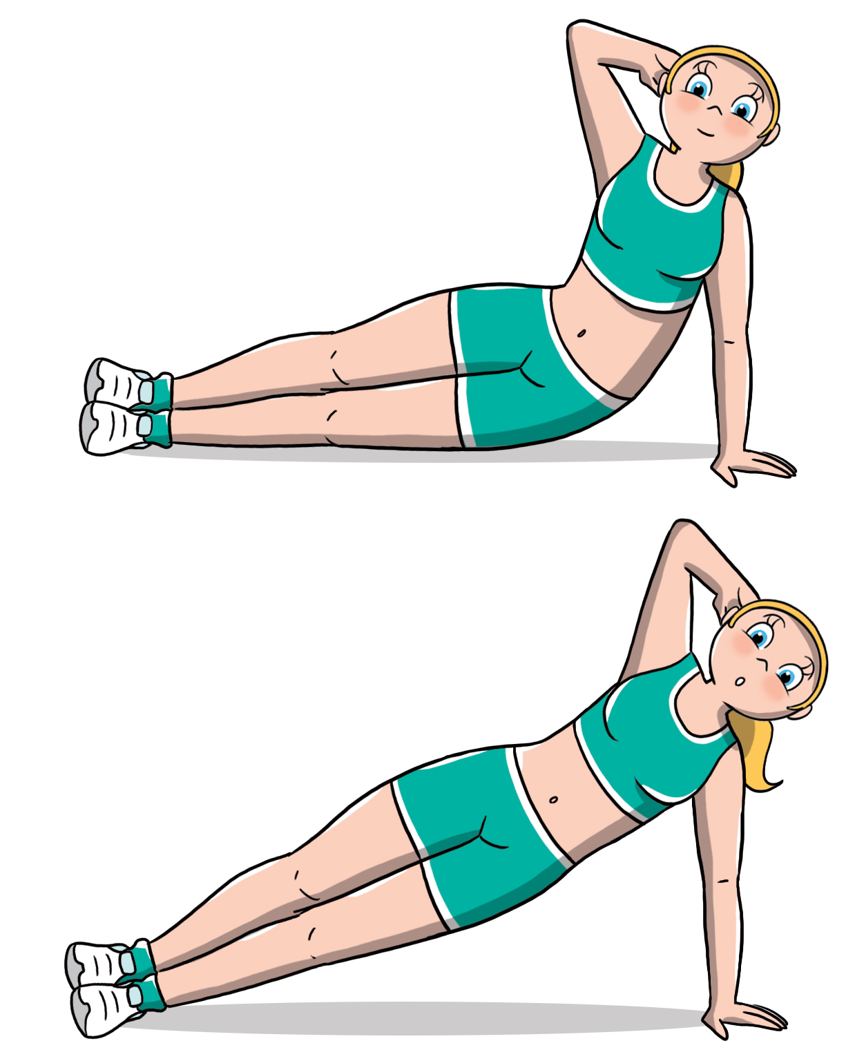 Snellire il girovita: side plank dinamico