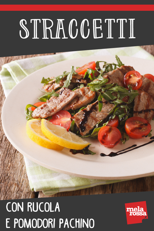 straccetti con rucola e pomodori pachino