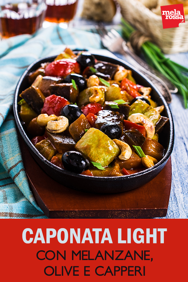 caponata light con melanzane olive capperi