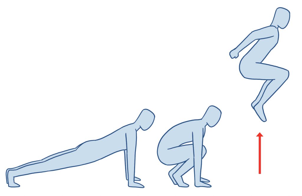 burpees squat jump