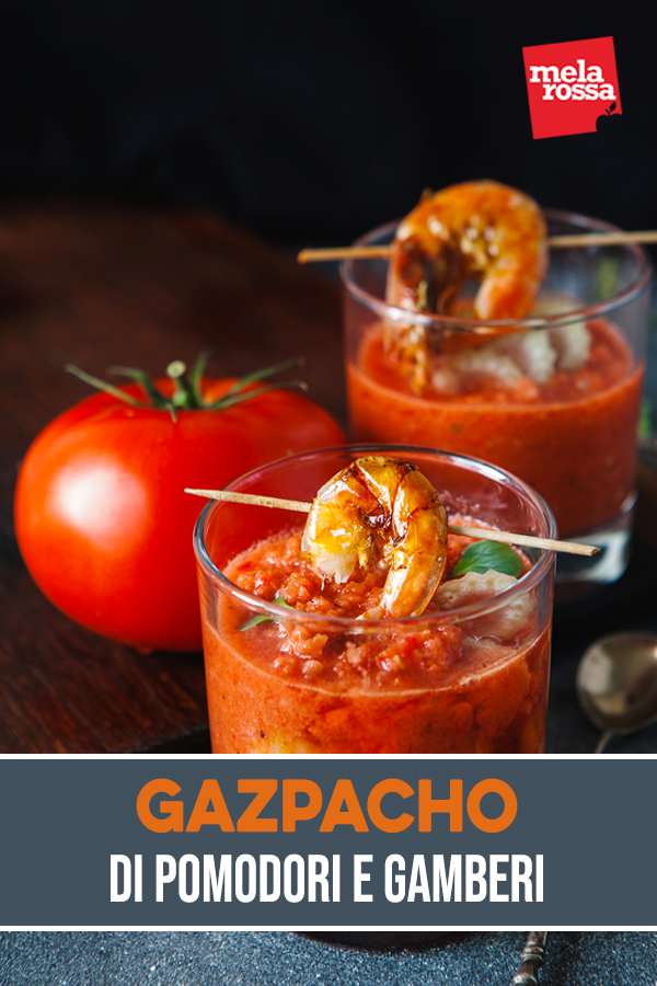 gazpacho di pomodori e gamberi
