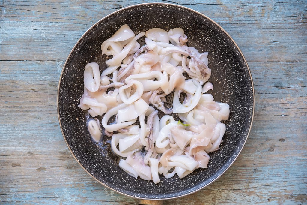 paella leggera calamari aglio