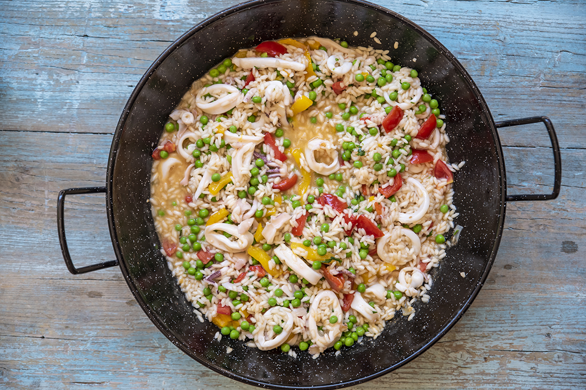 Paella di pesce e verdure Ricette light Melarossa