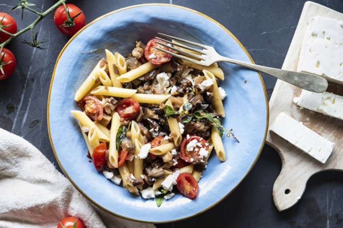 pasta fredda con melanzane