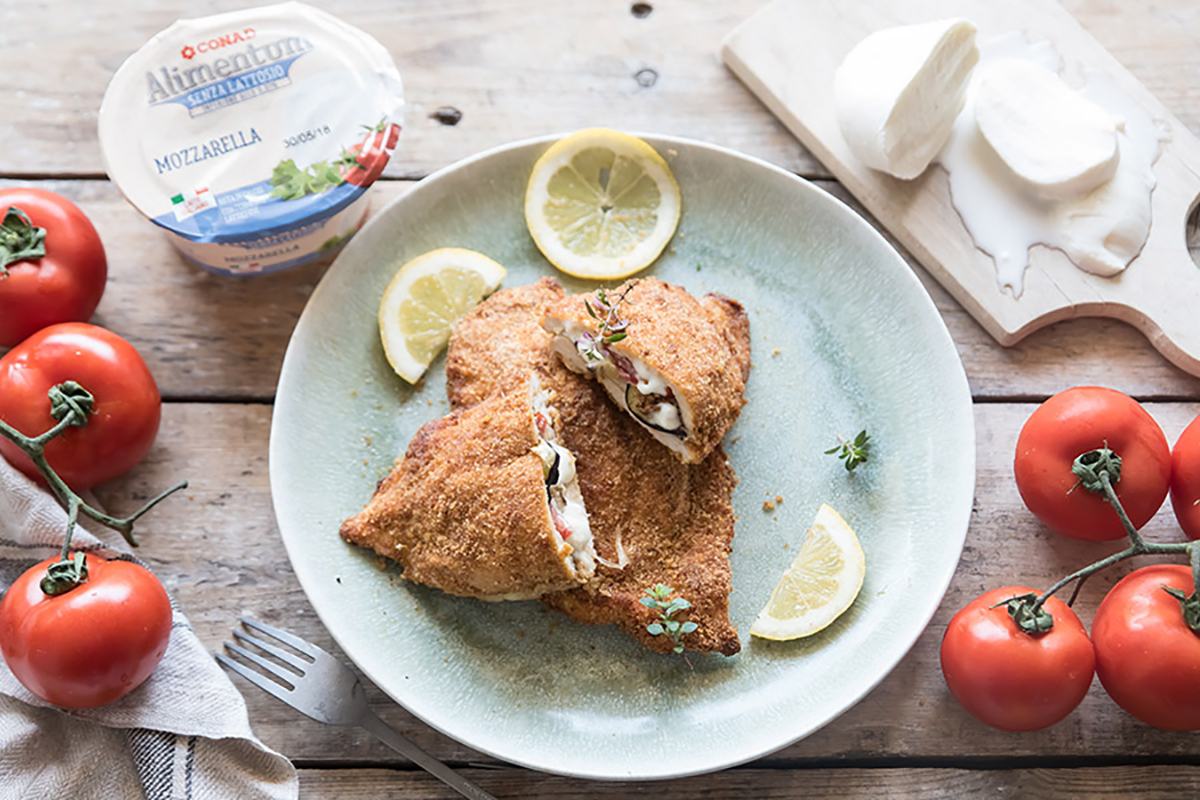 ricette con melanzane cordon bleu di pollo con melanzane, pomodori e mozzarella