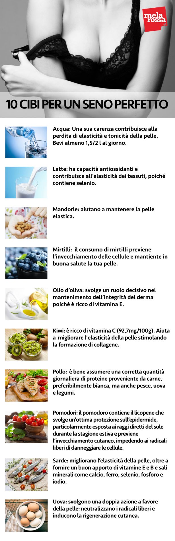 dieta per aumentare il seno: cibi