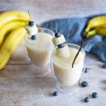 te bianco latte alla vaniglia banane