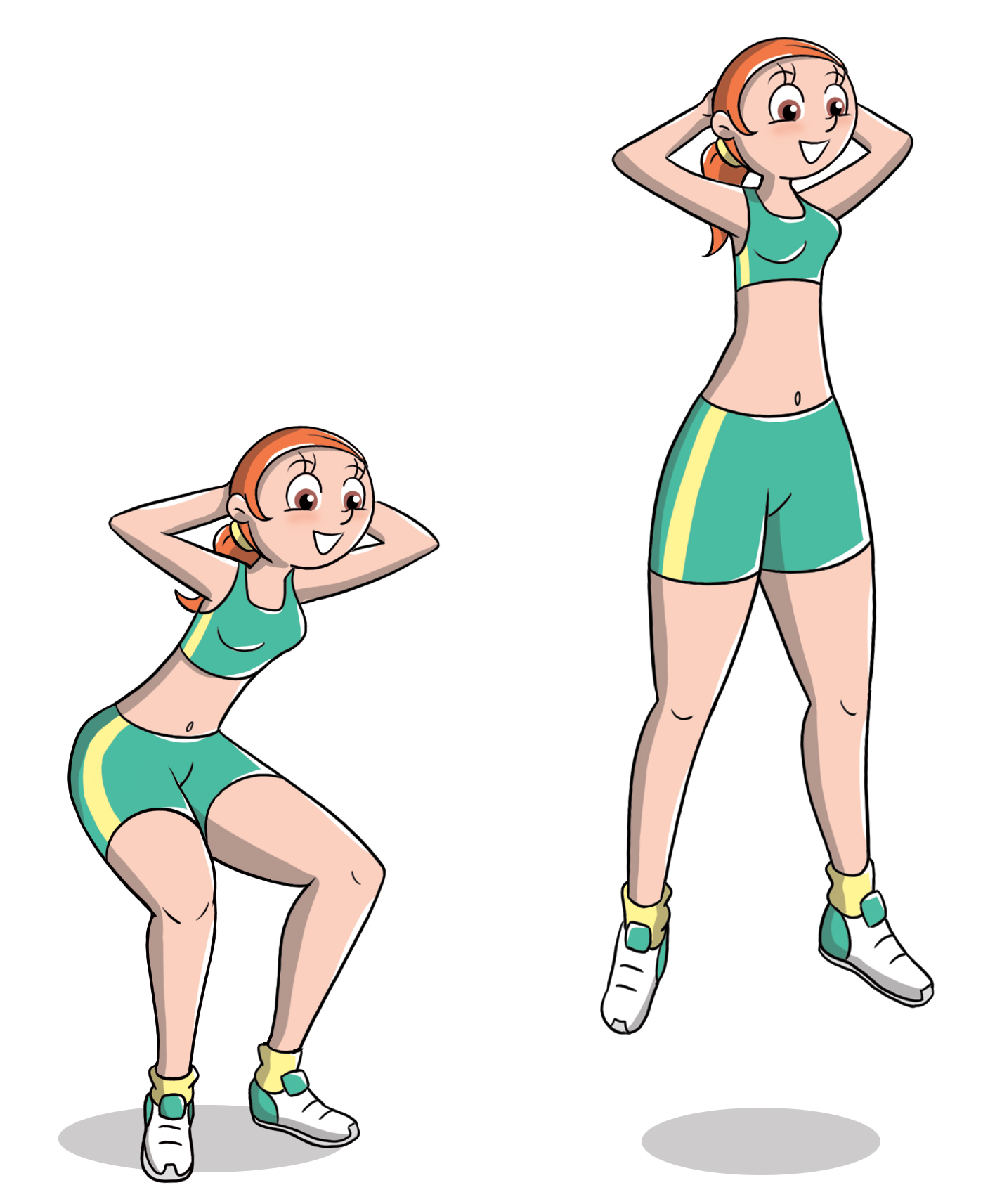 come dimagrire le gambe: jump squat