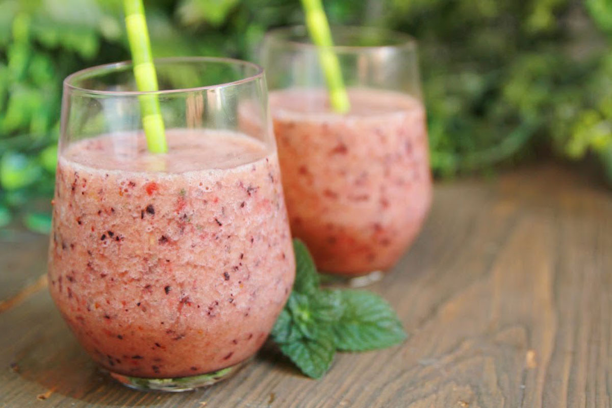 smoothie di fragole e anguria