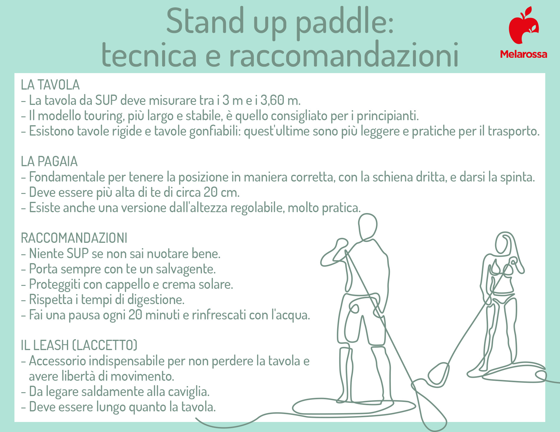 stand up paddle tecnica e raccomandazioni