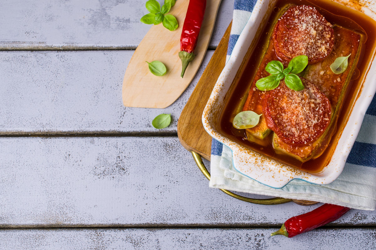 lasagne di tofu con parmigiana estiva