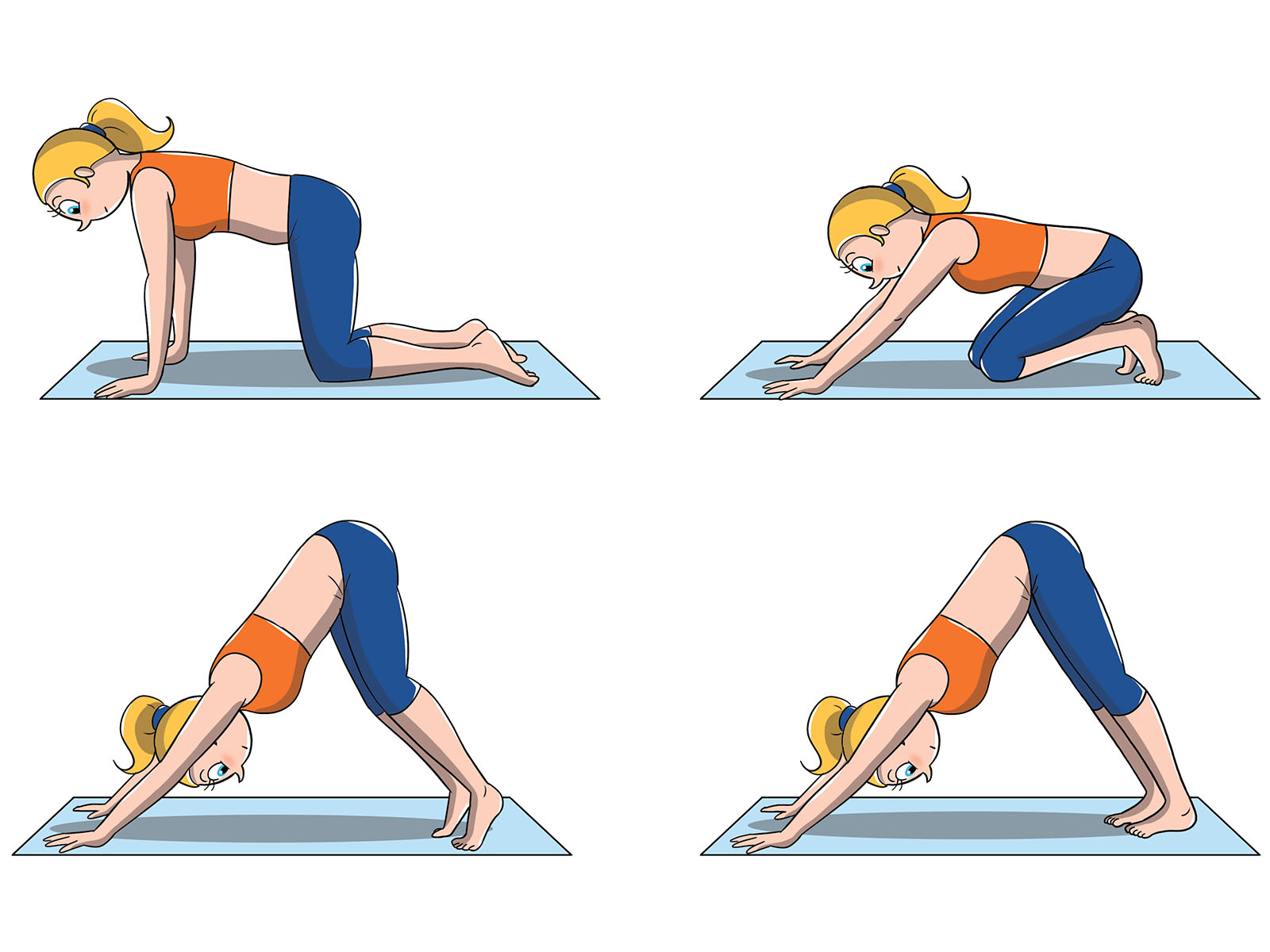 posizioni yoga livello intermedio: cane a testa in giù