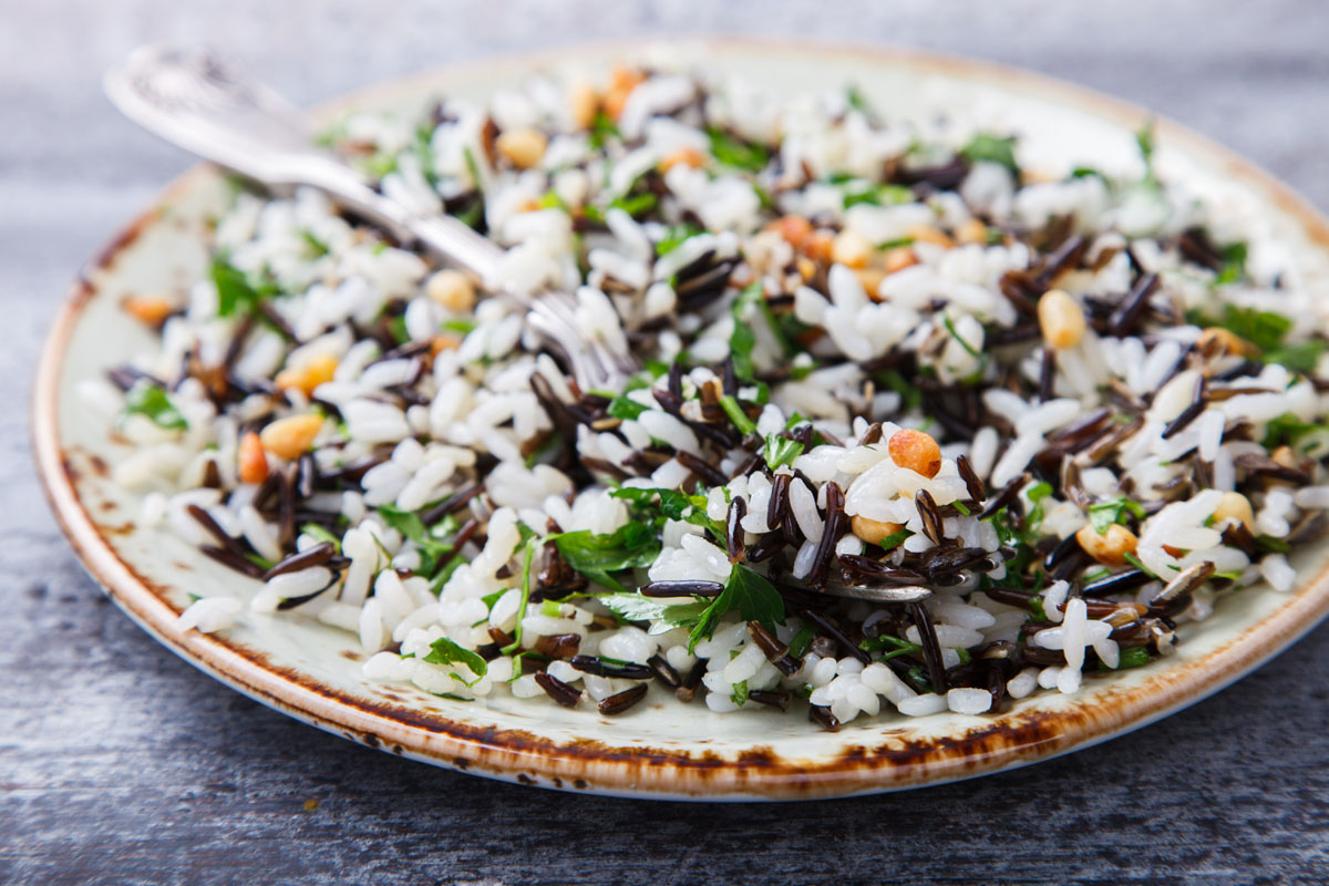 ricette con riso: insalata night & day
