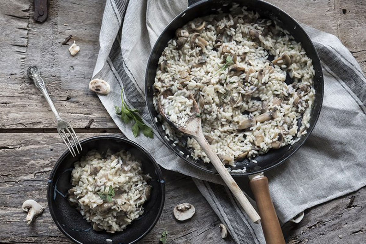 ricette con riso: risotto ai funghi