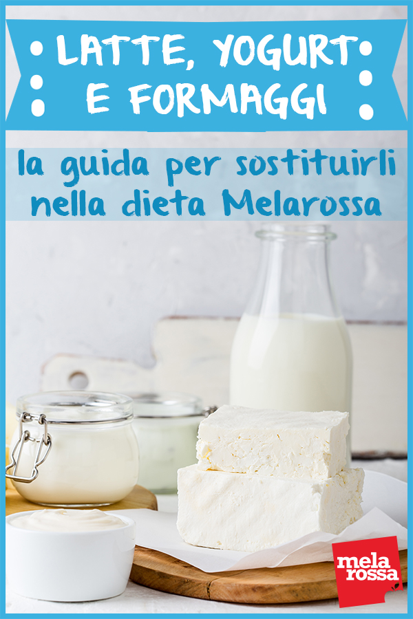 sostituzione melarossa: gruppo alimentare formaggi, latte e latticini