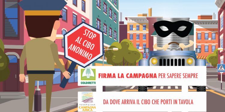 stop cibo anonimo petizione coldiretti