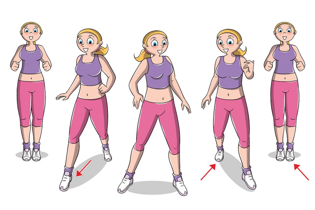 camminata attiva in casa: v-step
