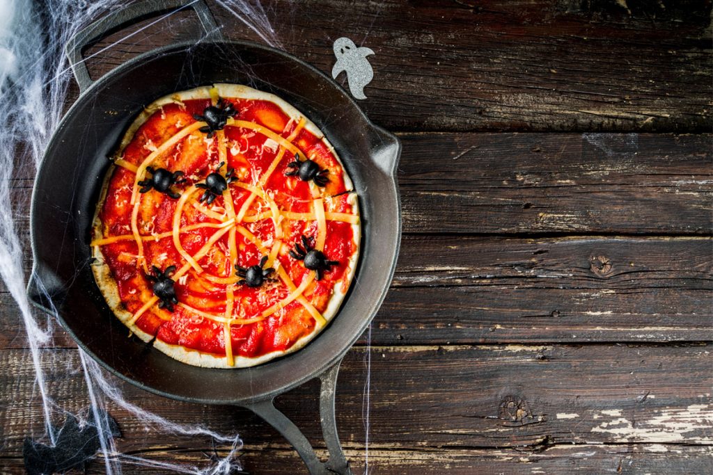 halloween pizzette ragnatela