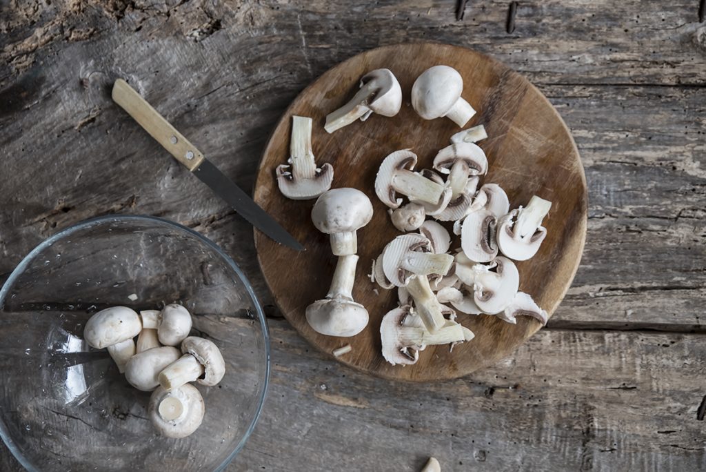 scaloppine ai funghi pulizia