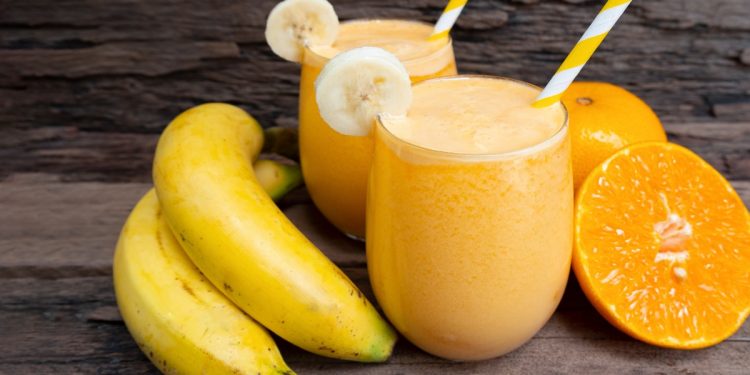 smoothie alla banana con polline