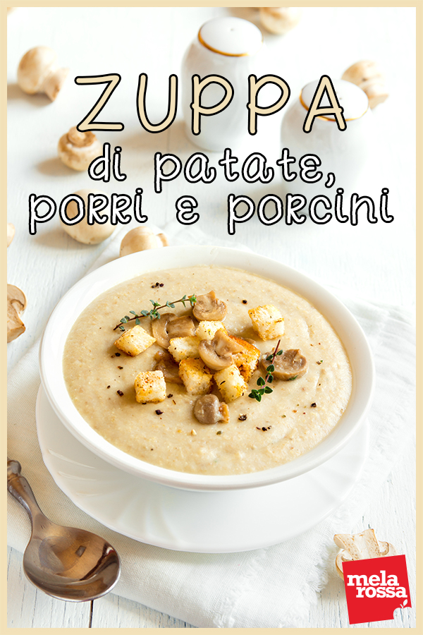 zuppa patate porri porcini