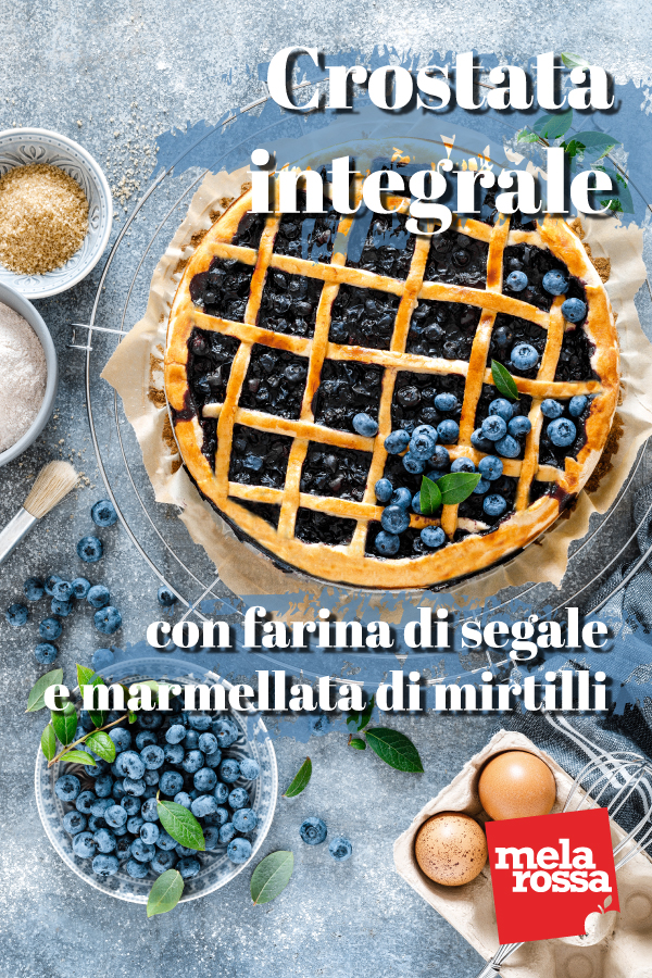 crostata integrale con farina di mirtilli