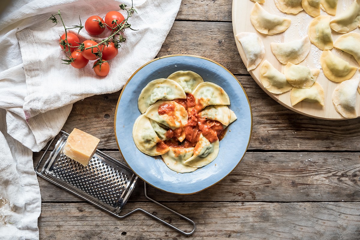 mezzelune ricotta e spinaci