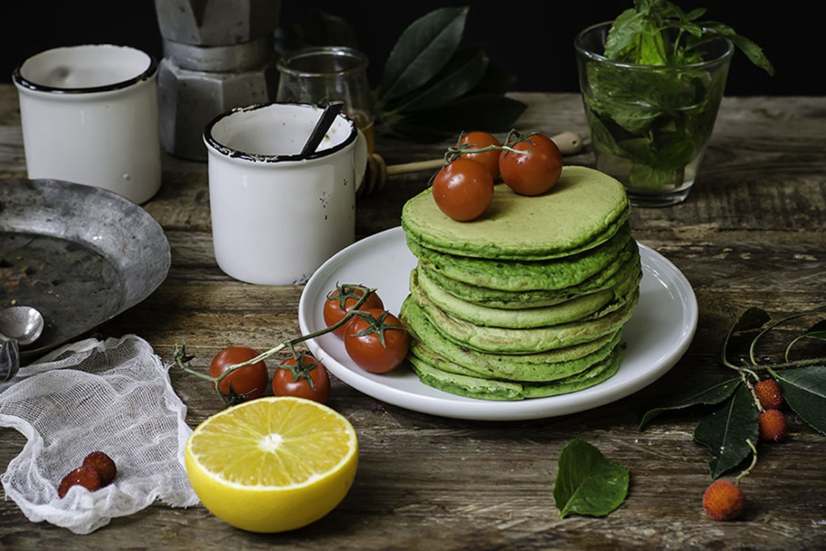 pancakes salati spinaci 