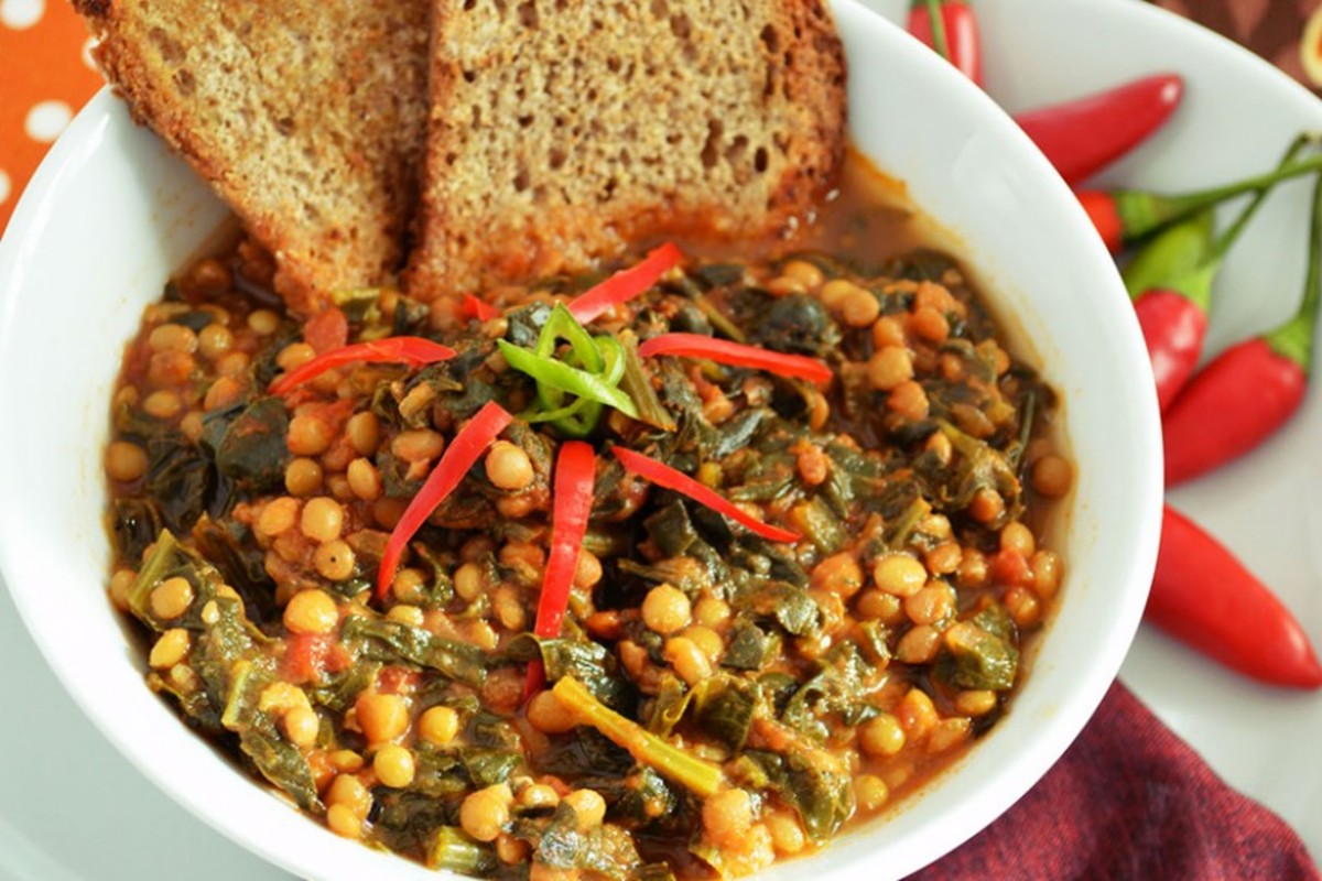 zuppa di lenticchie e spinaci