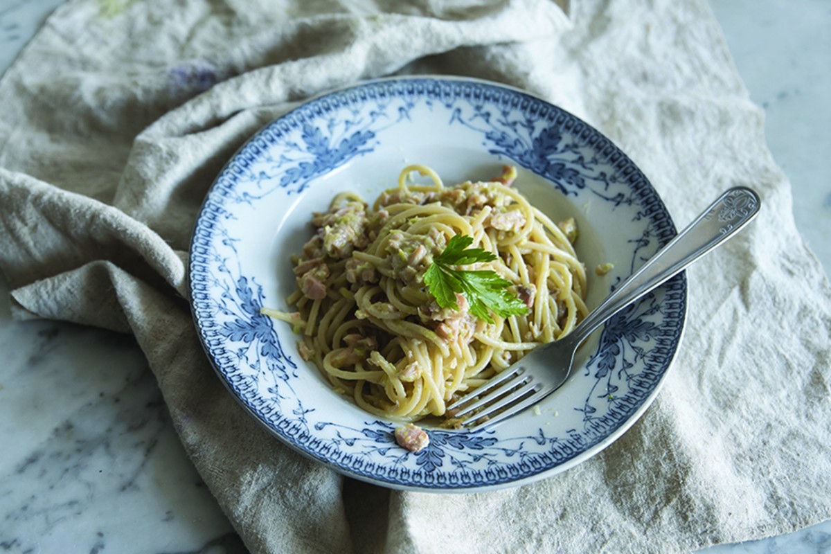 ricette con i porri: spaghetti