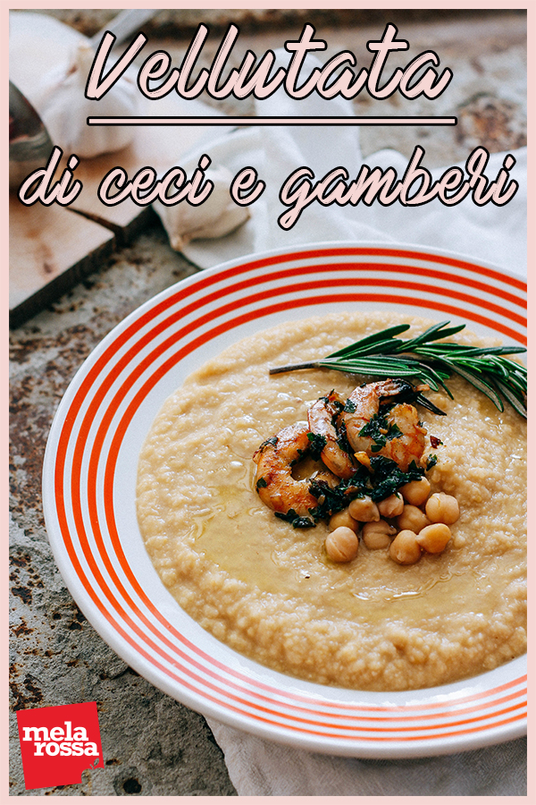 vellutata ceci e gamberi