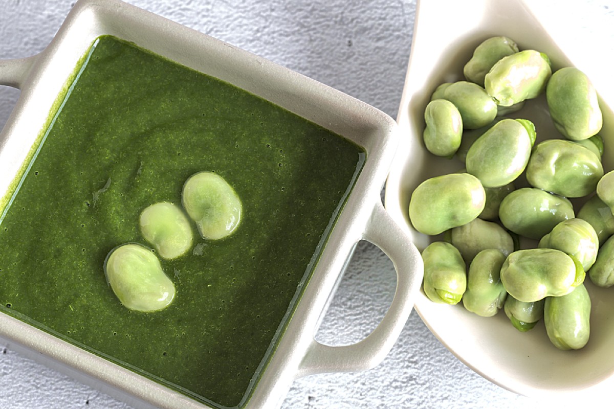 zuppe vellutate: vellutata cicoria fave