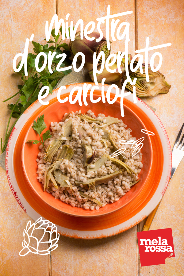 minestra orzo carciofi