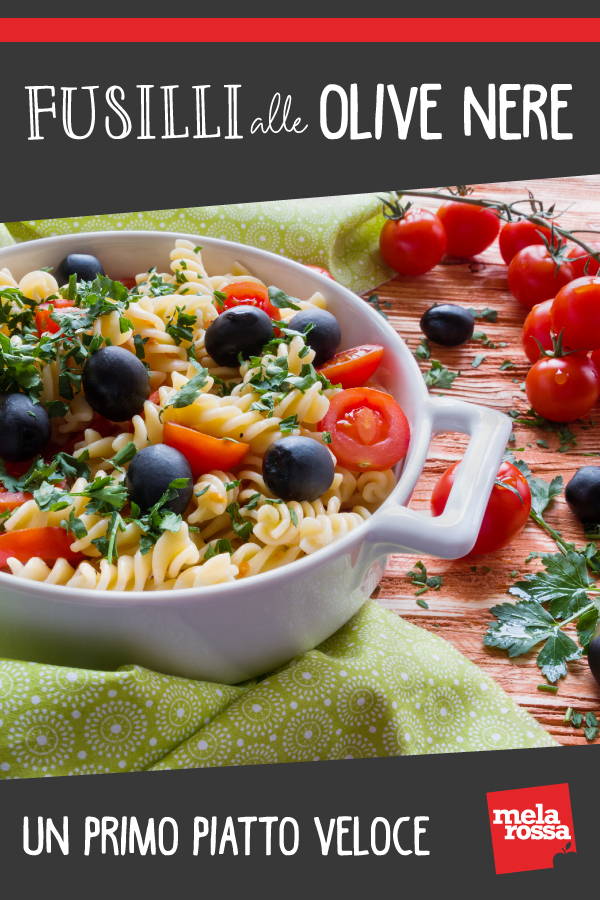 fusilli alle olive nere ricetta 