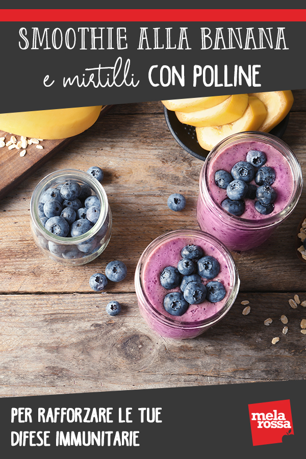 smoothie alla banana e mirtilli