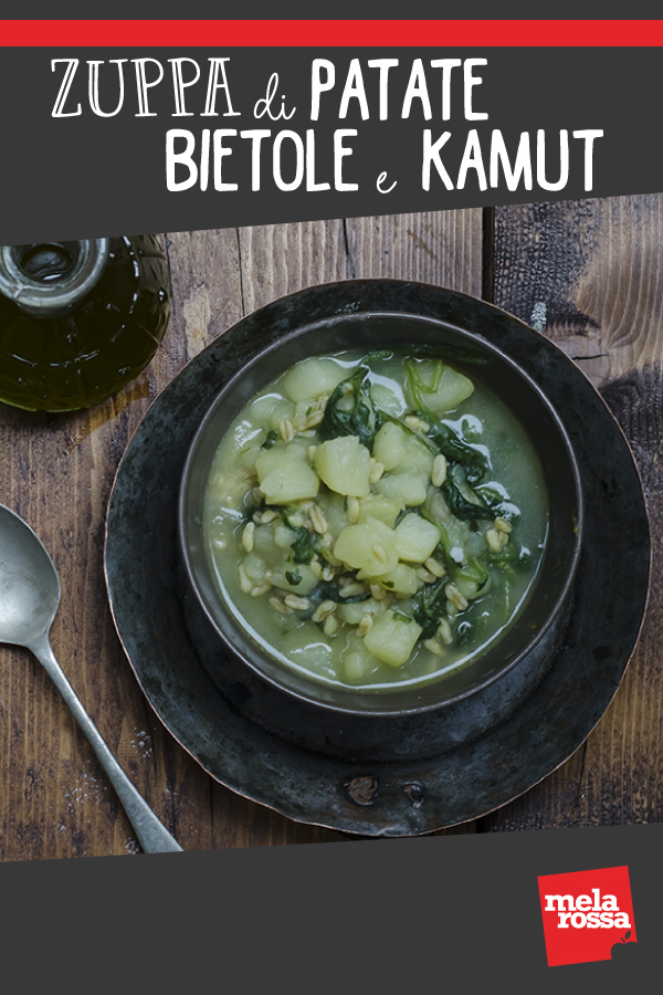 zuppa di patate bietole e kamut