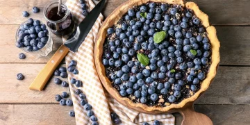 crostata integrale con mirtilli