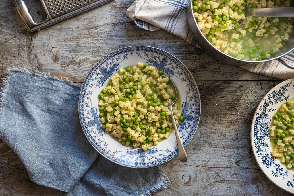 pasta cipolla e piselli