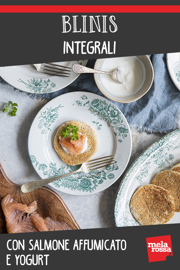 Blinis integrali con salmone