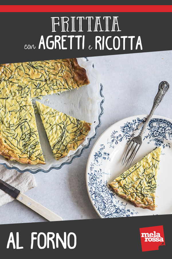 frittata con agretti e ricotta al forno