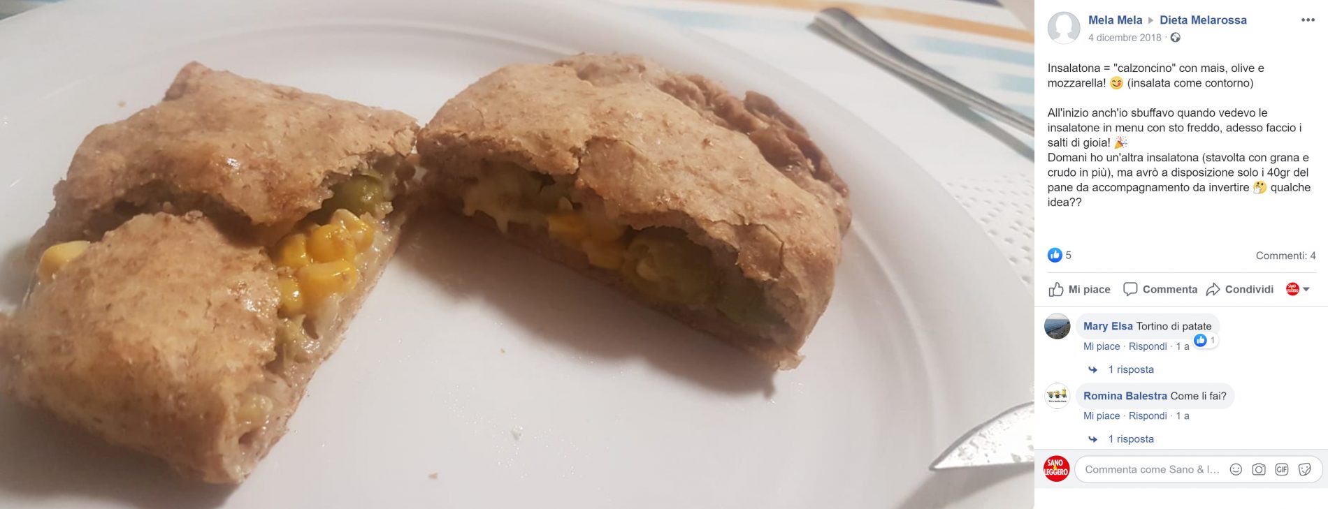 dieta melarossa: insalatona diventa calzone