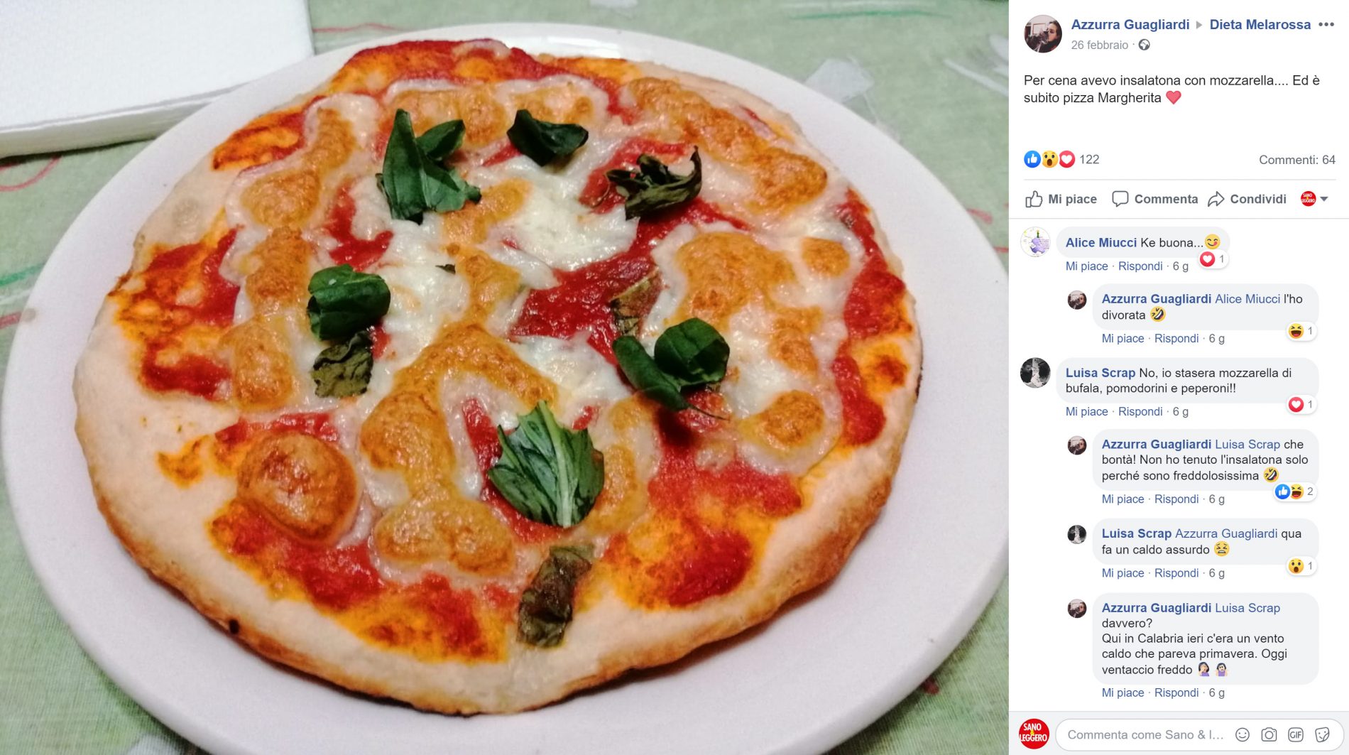 da insalatona a pizza margherita