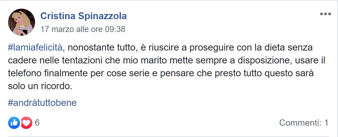 #lamiafelicità cristina spinazzola