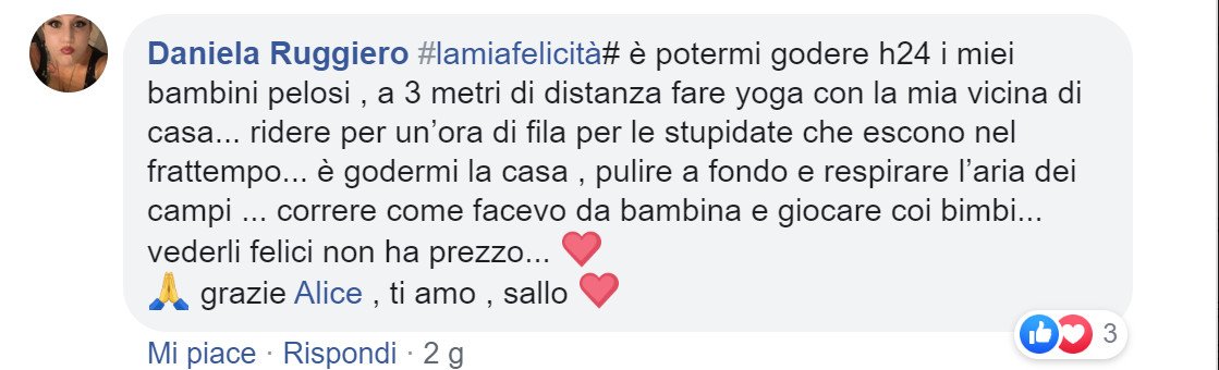 #lamiafelicità daniela ruggiero